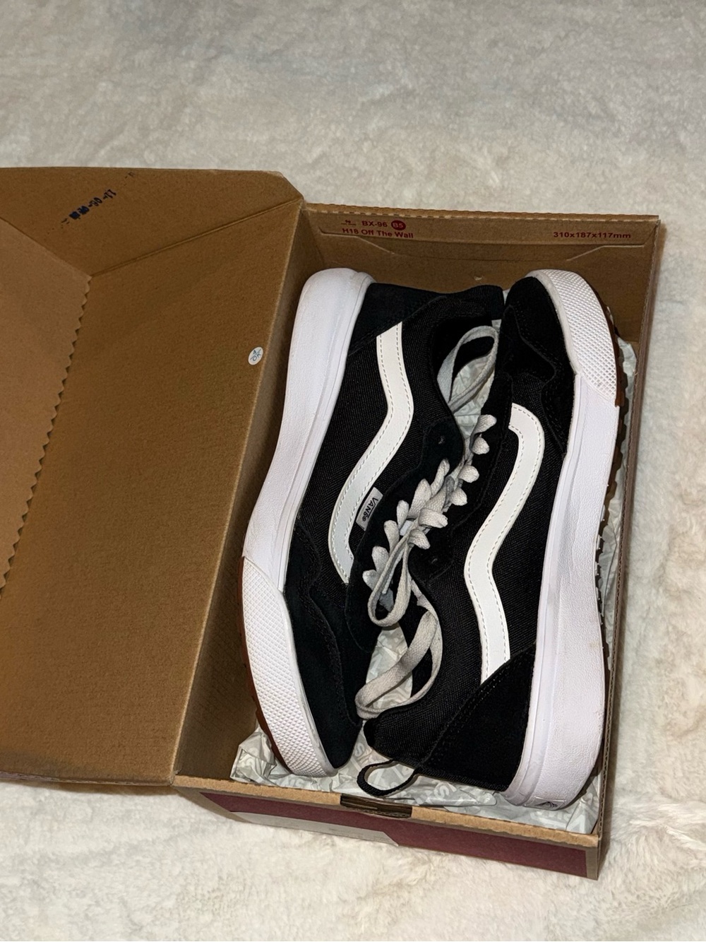Vans Black and White Logo Skate Shoe
